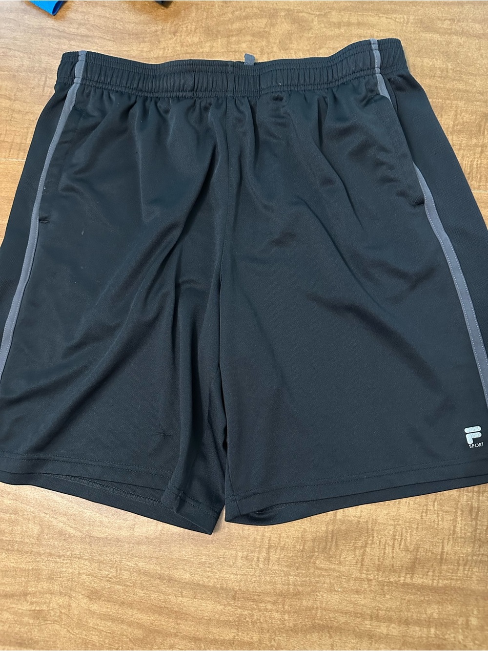 Fila Black Athletic Shorts with Gray Trim